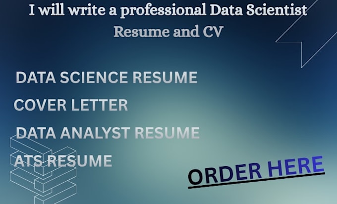 write a professional data scientist resume and CV