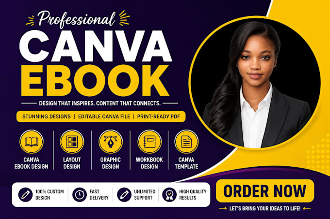 design a professional canva ebook, workbook, and PDF