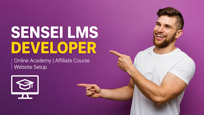 sensei lms developer, online academy website, affiliate course website setup