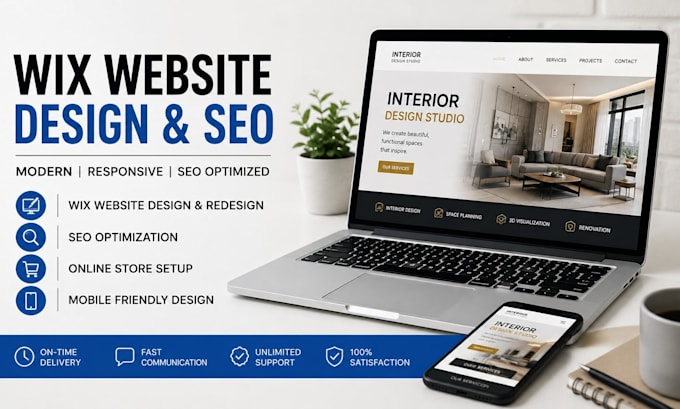 design redesign and SEO optimize your wix website