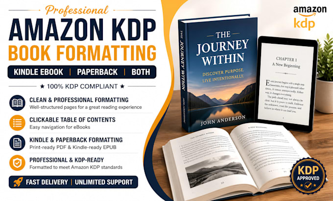 design and format your KDP paperback and ebook