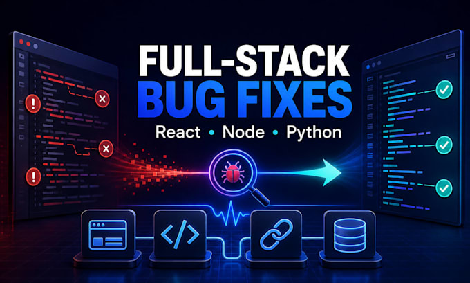 fix react js, next js, node js and API bugs fast