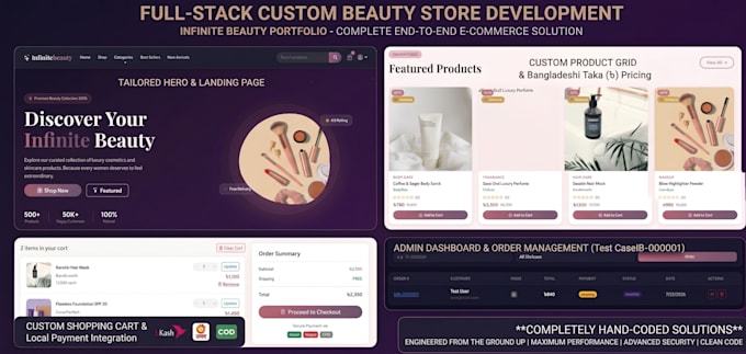 develop a fully custom website, saas platform, or ecommerce