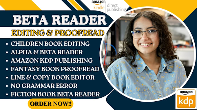 edit KDP children book proofreading fantasy copy book editor fiction beta reader