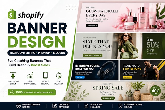 design high converting shopify homepage hero banner