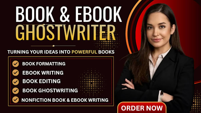 ebook writer, ghostwriter, developmental editor, proofreader, and formatter