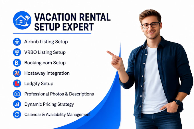 setup listing on airbnb, vrbo booking com hostaway peerspace, lodgify hospitable