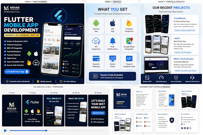develop flutter mobile app for android ios with firebase API integration