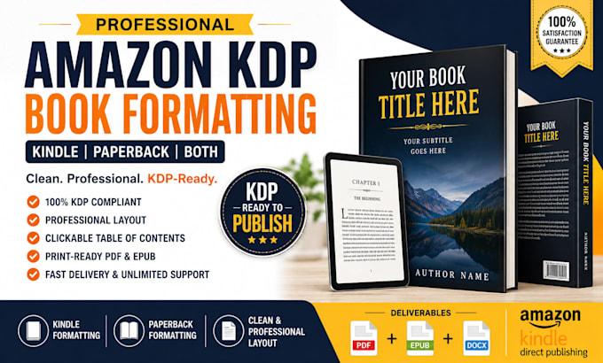 format your manuscript for amazon KDP publishing