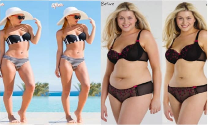 do body and face slimming, reshape, skin retouch, photo edit