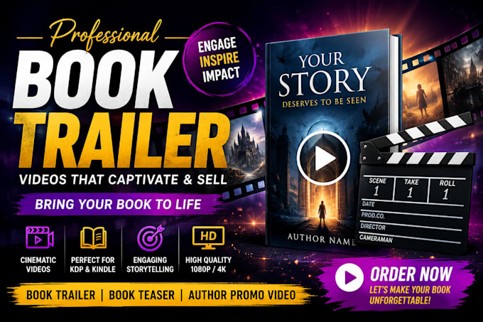 make an engaging book trailer book teaser and author promo video