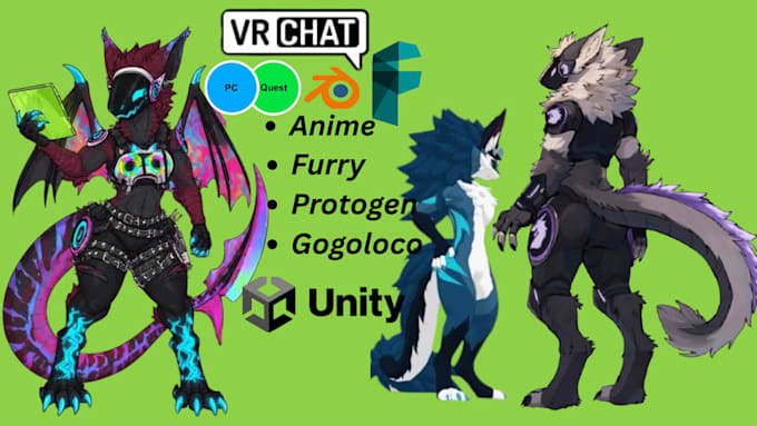 create edit and upload 3d model vrchat avatar anime furry
