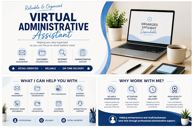provide professional administrative virtual assistance