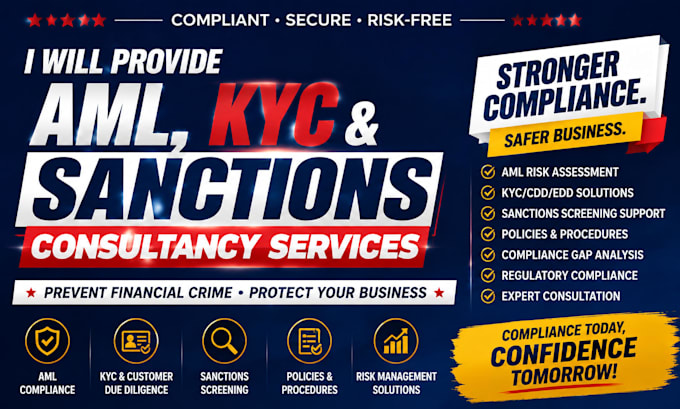 provide aml, kyc and sanctions consultancy services