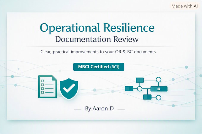 assess and improve your operational resilience documentation