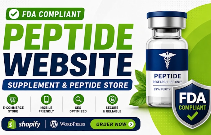 build an fda compliant peptide supplement website