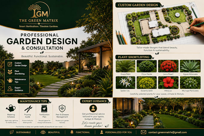 design a custom landscape and garden layout for your home