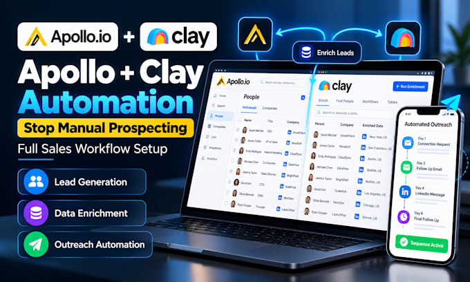 setup apollo io automation workflow,apollo sales pipeline,apollo io crm,clay com