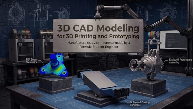 design solidworks 3d cad models for 3d printing and prototyping