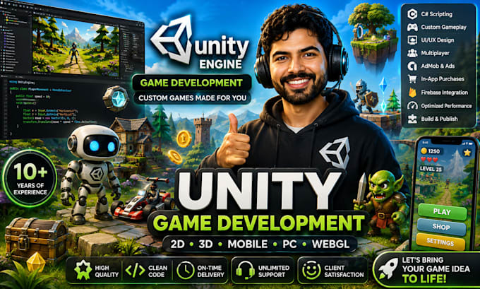 be your unity developer for mobile game development and card game