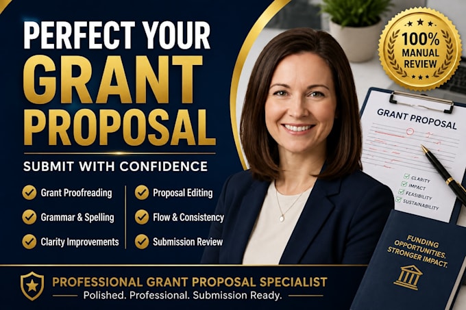 proofread and edit your grant proposal before submission