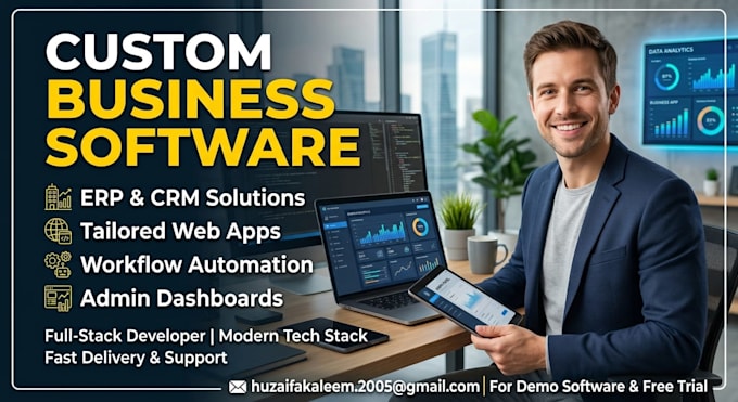 create business softwares and website