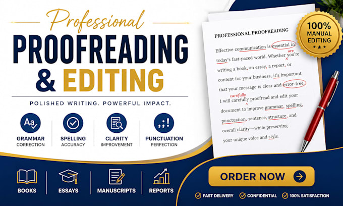 professionally proofread and edit your document, book, manuscript, or ebook