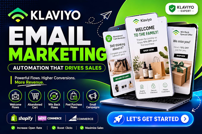 set up klaviyo, email flows and automation for shopify