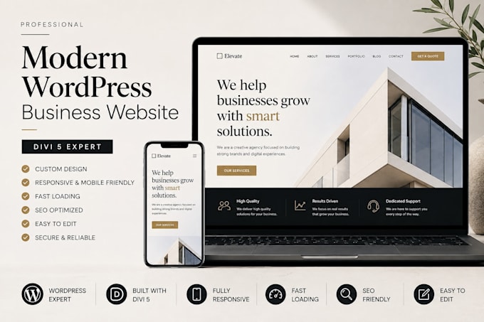 build a modern wordpress business website with divi 5