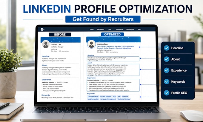 optimize and rewrite your professional linkedin profile