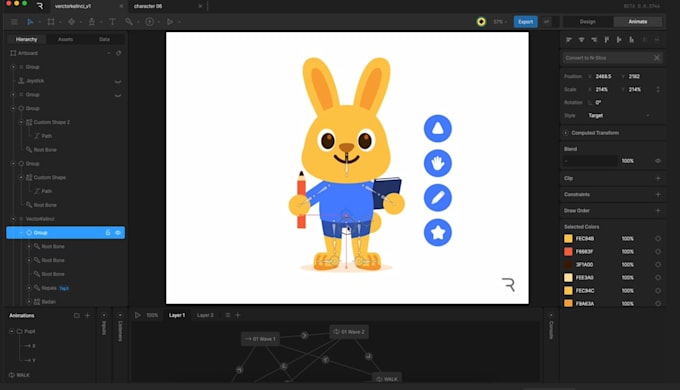 convert figma to interactive rive animation and micro interactions