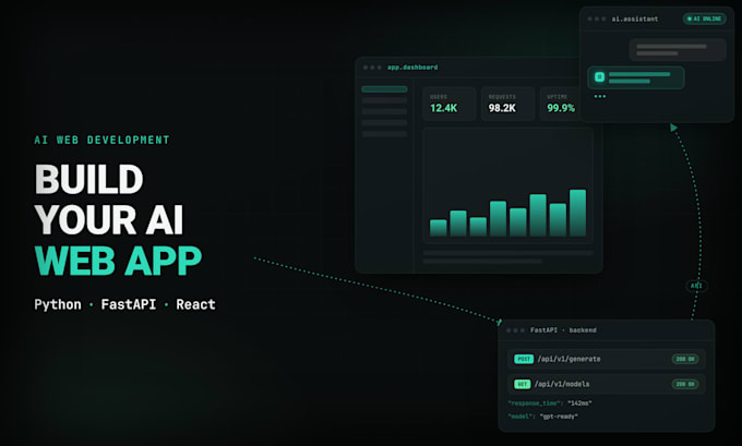 build an ai powered web app with python, fastapi and react