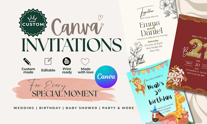 design custom invitation for your event