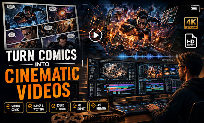 animate your comic, manga, or webtoon into a cinematic motion comic video