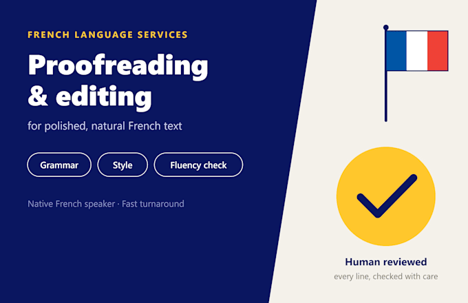 do french proofreading and editing