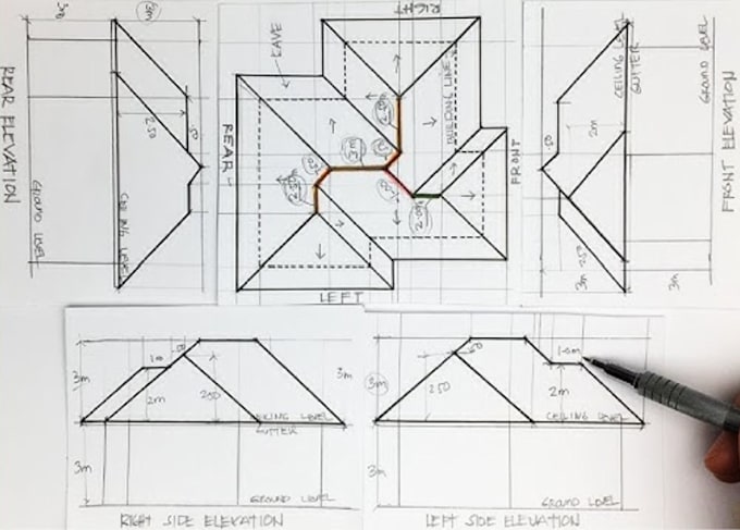 do blueprint roof measurement take off estimate reroof