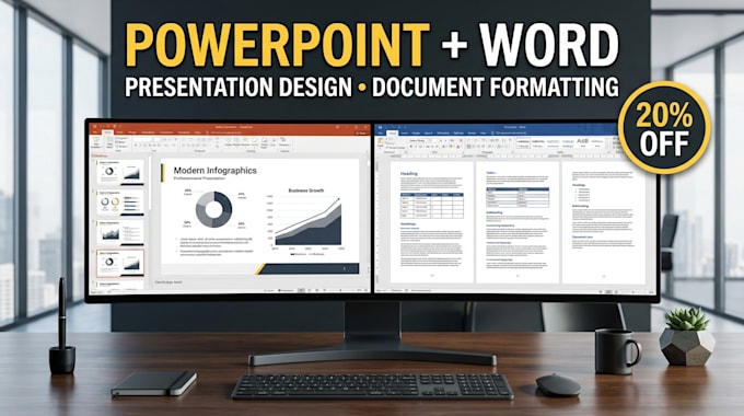 design powerpoint presentations and format word documents