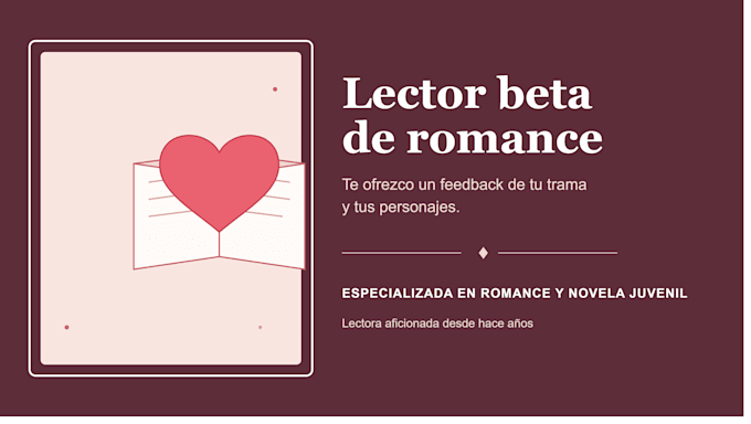 be your beta reader and give you feedback on your manuscript