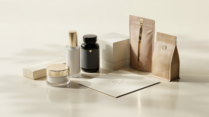 create premium product packaging, label design for amazon with modern branding