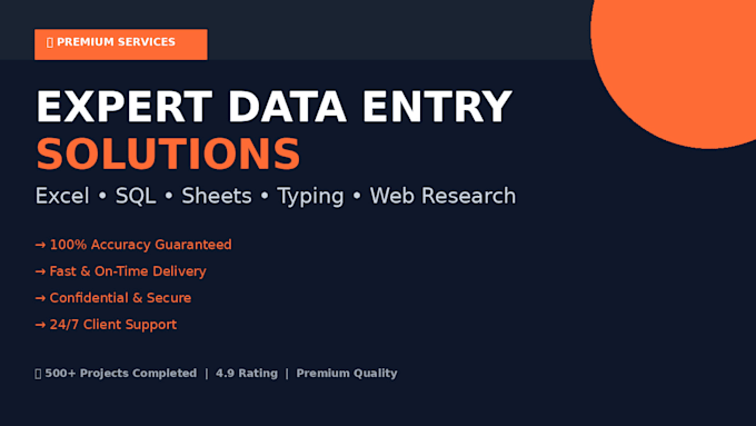 be your virtual assistant for data entry, excel and admin support