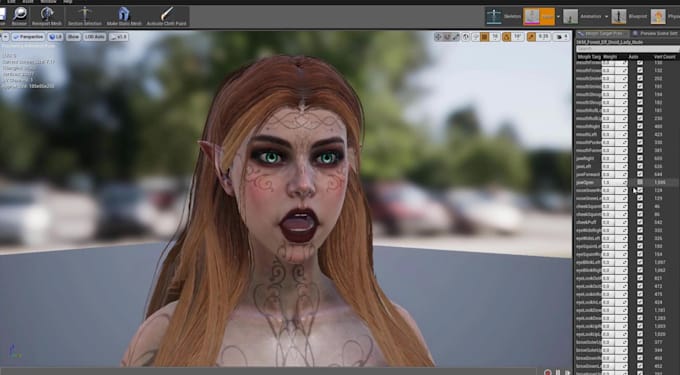 rig3d for digital host,web based,talkinghead avatar,morphtargetinfluence,arkit52