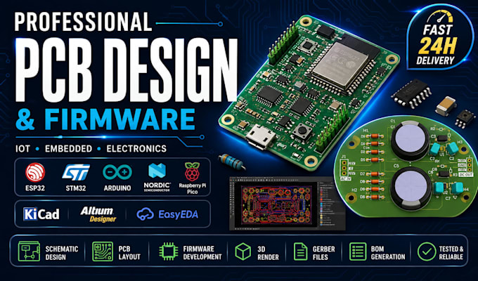 design and develop iot devices embedded systems rf design from schematic to pcb