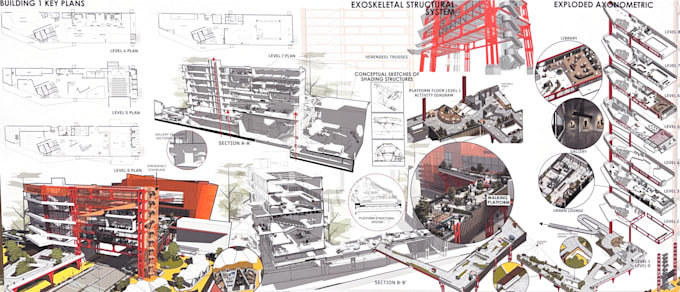 do complete architectural project with sheets and layouts
