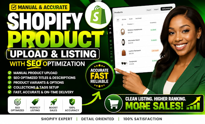 manually upload shopify products, shopify product listing with seo optimization