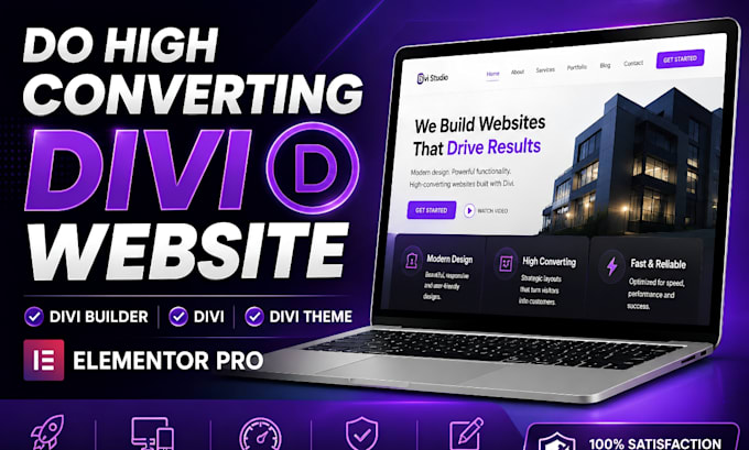 do high converting divi website, divi builder, divi, divi theme, elementor pro