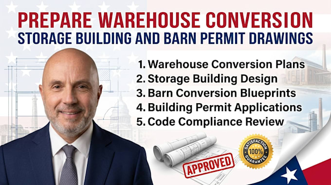 prepare warehouse conversion storage building and barn permit drawing