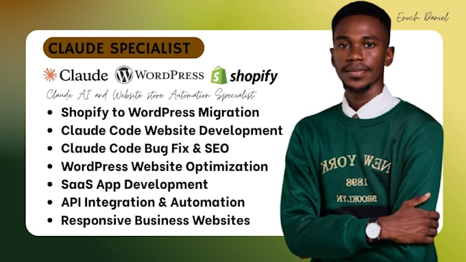 shopify claude migrate claude code website to wordpress claude fix seo saas app