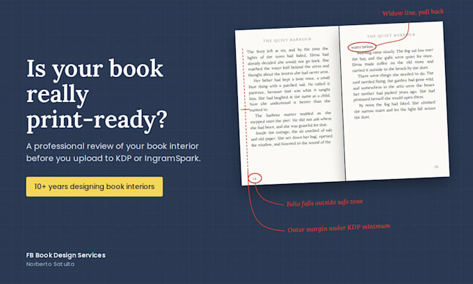 review your book interior for KDP and print readiness