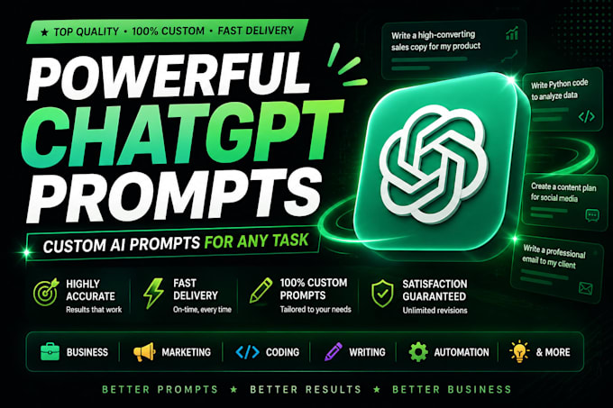 write powerful chatgpt prompts for any task
