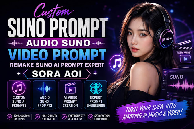 custom suno prompt audio suno video prompt remake suno ai prompt expert sora aoi
